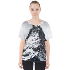 Matterhorn Switzerland Mountain V-neck Dolman Drape Top