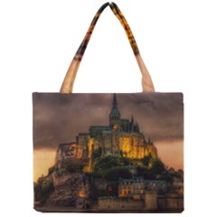 Mont St Michel Sunset Island Church Mini Tote Bag by Nexatart