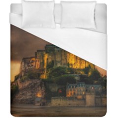 Mont St Michel Sunset Island Church Duvet Cover (california King Size) by Nexatart