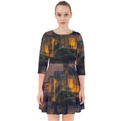 Mont St Michel Sunset Island Church Smock Dress