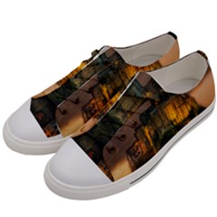 Mont St Michel Sunset Island Church Women s Low Top Canvas Sneakers