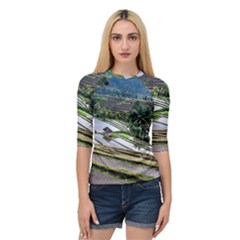 Rice Terrace Rice Fields Quarter Sleeve Raglan Tee