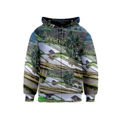 Rice Terrace Rice Fields Kids  Zipper Hoodie by Nexatart