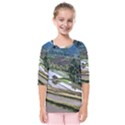 Rice Terrace Rice Fields Kids  Quarter Sleeve Raglan Tee View1