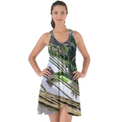 Rice Terrace Rice Fields Show Some Back Chiffon Dress by Nexatart