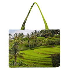 Rice Terrace Terraces Zipper Medium Tote Bag by Nexatart