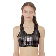 Sainte Chapelle Paris Stained Glass Sports Bra With Border by Nexatart