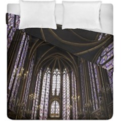 Sainte Chapelle Paris Stained Glass Duvet Cover Double Side (king Size) by Nexatart