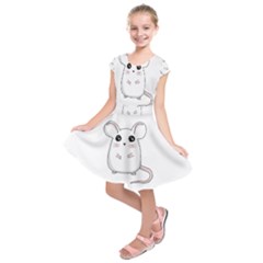 Cute Mouse Kids  Short Sleeve Dress by Valentinaart