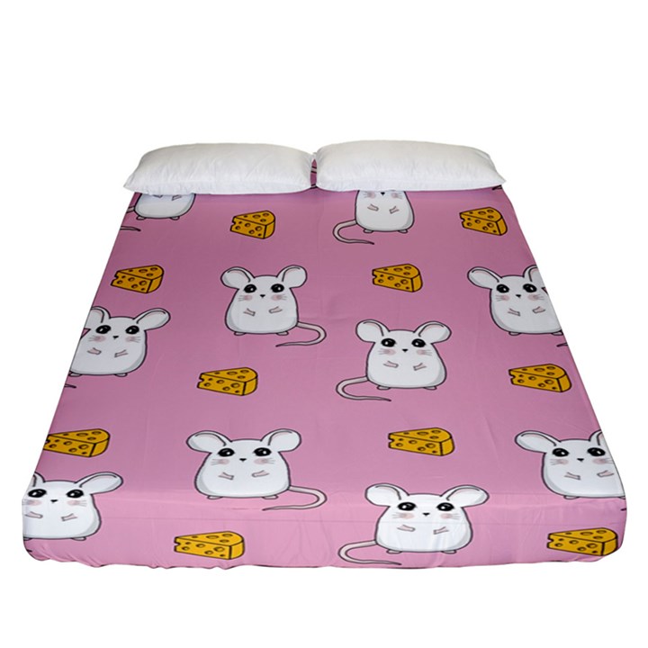 Cute Mouse Pattern Fitted Sheet (California King Size)