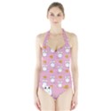 Cute Mouse Pattern Halter Swimsuit View1