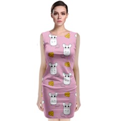 Cute Mouse Pattern Classic Sleeveless Midi Dress by Valentinaart