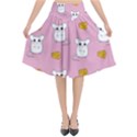 Cute Mouse Pattern Flared Midi Skirt View1