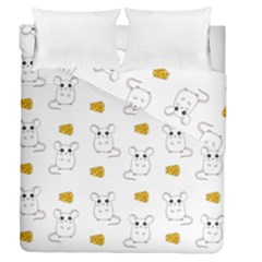 Cute Mouse Pattern Duvet Cover Double Side (queen Size) by Valentinaart