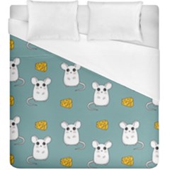 Cute Mouse Pattern Duvet Cover (king Size) by Valentinaart