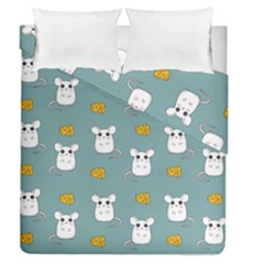 Cute Mouse Pattern Duvet Cover Double Side (queen Size) by Valentinaart