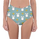 Cute Mouse Pattern Reversible High-Waist Bikini Bottoms View1