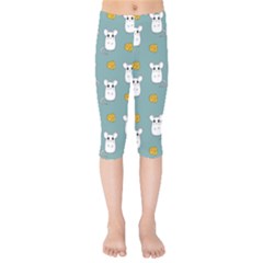 Cute Mouse Pattern Kids  Capri Leggings 