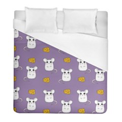 Cute Mouse Pattern Duvet Cover (full/ Double Size) by Valentinaart