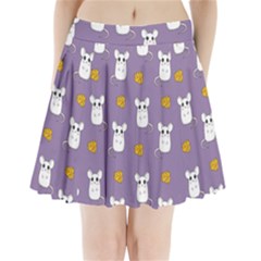 Cute Mouse Pattern Pleated Mini Skirt by Valentinaart