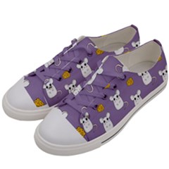 Cute Mouse Pattern Women s Low Top Canvas Sneakers