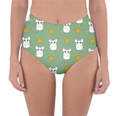 Cute Mouse Pattern Reversible High-waist Bikini Bottoms