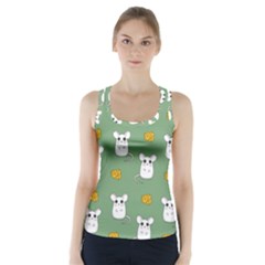 Cute Mouse Pattern Racer Back Sports Top