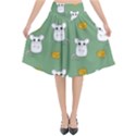 Cute Mouse Pattern Flared Midi Skirt View1