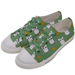 Cute Mouse Pattern Men s Low Top Canvas Sneakers