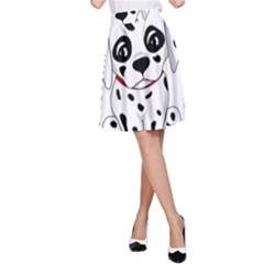 Cute Dalmatian Puppy  A-line Skirt by Valentinaart