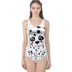 Cute Dalmatian Puppy  One Piece Swimsuit by Valentinaart