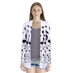 Cute Dalmatian Puppy  Drape Collar Cardigan by Valentinaart