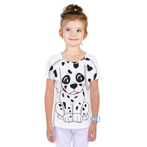 Cute Dalmatian Puppy  Kids  One Piece Tee by Valentinaart