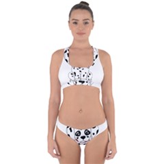 Cute Dalmatian Puppy  Cross Back Hipster Bikini Set by Valentinaart