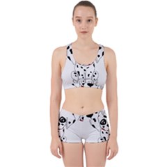 Cute Dalmatian Puppy  Work It Out Sports Bra Set by Valentinaart