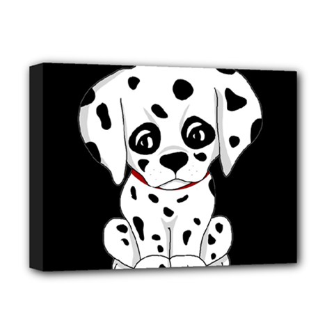 Cute Dalmatian Puppy  Deluxe Canvas 16  X 12   by Valentinaart