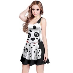 Cute Dalmatian Puppy  Reversible Sleeveless Dress by Valentinaart