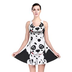 Cute Dalmatian Puppy  Reversible Skater Dress by Valentinaart