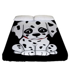 Cute Dalmatian Puppy  Fitted Sheet (california King Size) by Valentinaart