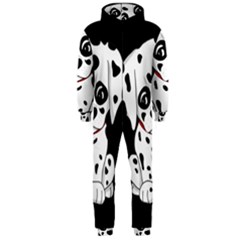 Cute Dalmatian Puppy  Hooded Jumpsuit (men)  by Valentinaart