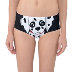 Cute Dalmatian Puppy  Mid-waist Bikini Bottoms by Valentinaart