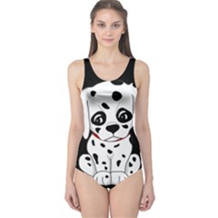 Cute Dalmatian Puppy  One Piece Swimsuit by Valentinaart