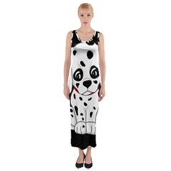 Cute Dalmatian Puppy  Fitted Maxi Dress by Valentinaart