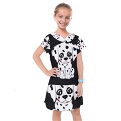 Cute Dalmatian Puppy  Kids  Drop Waist Dress