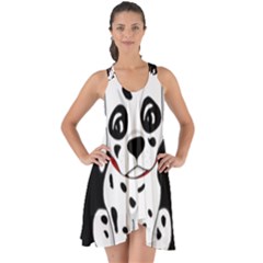 Cute Dalmatian Puppy  Show Some Back Chiffon Dress