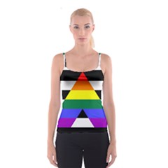 Straight Ally Flag Spaghetti Strap Top by Valentinaart