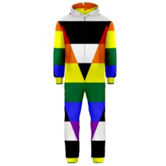 Straight Ally Flag Hooded Jumpsuit (men)  by Valentinaart