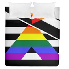 Straight Ally Flag Duvet Cover Double Side (queen Size) by Valentinaart