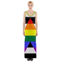 Straight Ally Flag Maxi Thigh Split Dress by Valentinaart