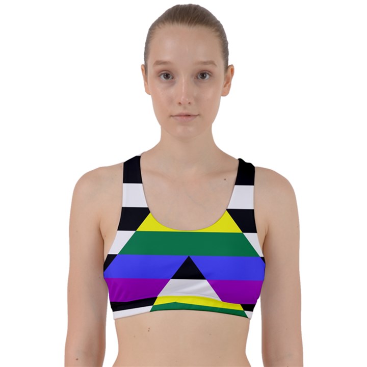 Straight Ally flag Back Weave Sports Bra